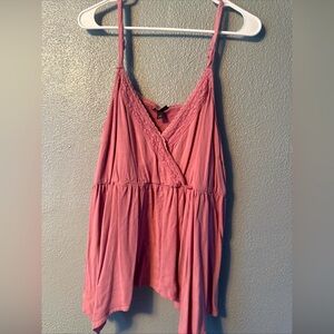 Torrid Pink Lace-Trim Camisole